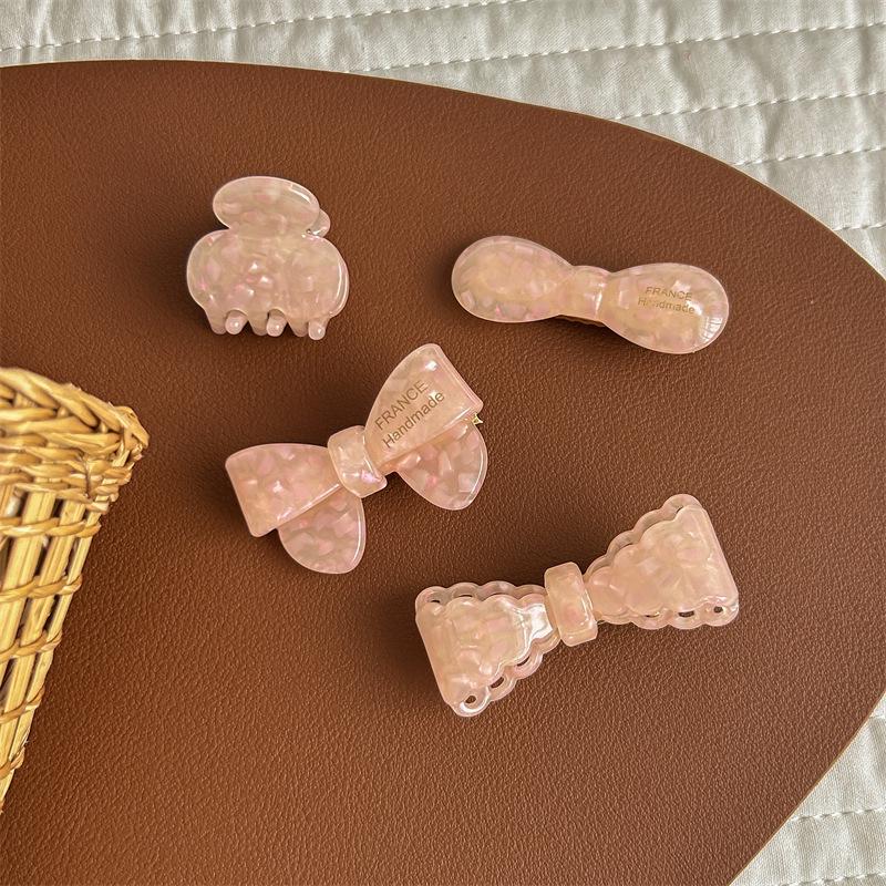Cute Jelly Color Acetate Bow Hair Clip - Sweet Temperament Hair Accessory for Girls