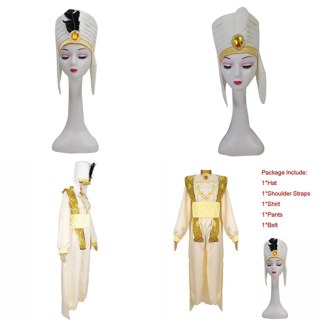 Stylish Arabian Prince Aladdin Adult Cosplay Costume Party Outfit With Hat
