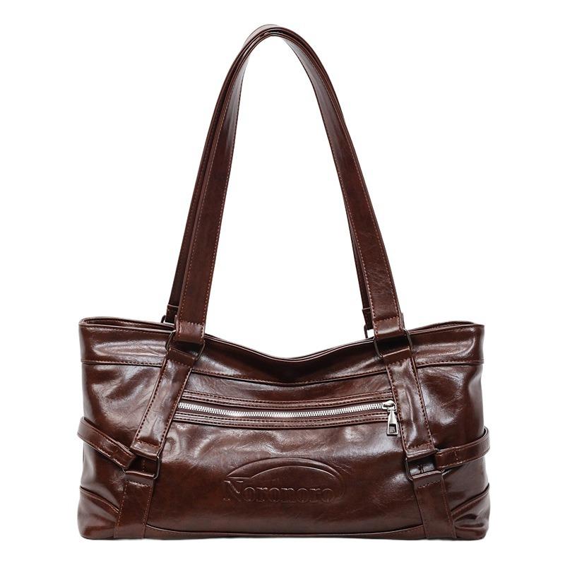 Large-capacity Commuter Tote Bag Women's Autumn New Fashionable and Simple Oblique Span Bag Shoulder Bag Retro Armpit Bag