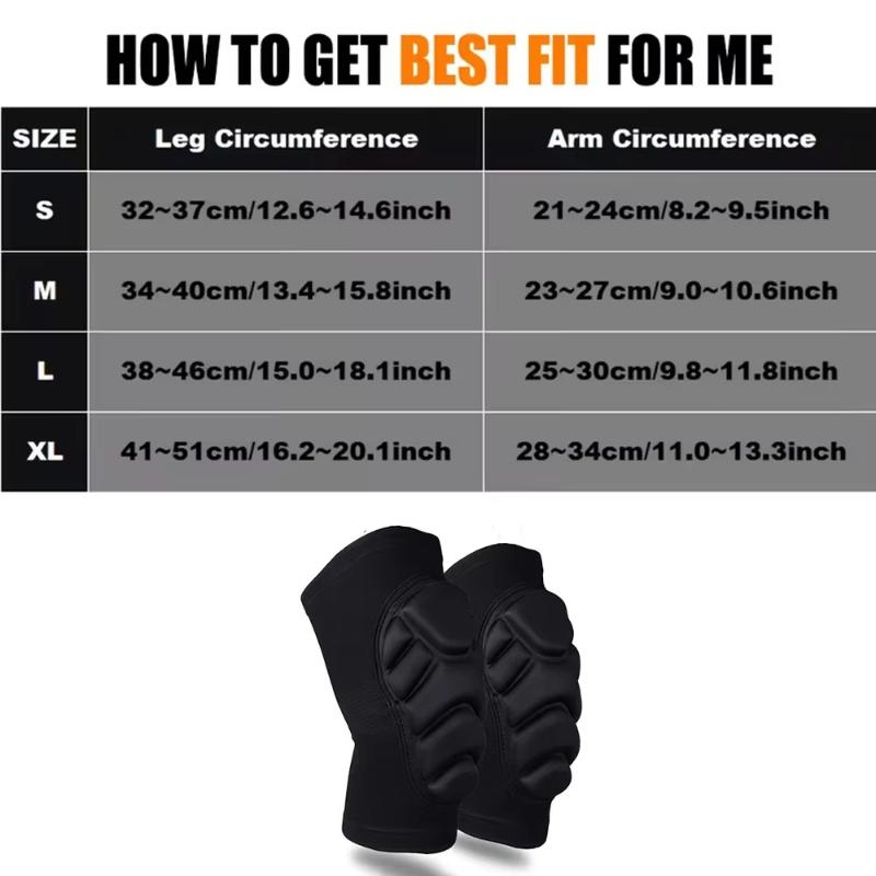 2Pc Professional Knee Elbow Pads For Men&Women Knee Elbow Brace With Thick Shock-Absorbing Sponge Knee Support & Elbow Support