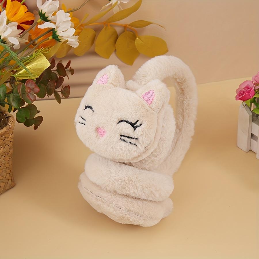 Korean Version of Autumn and Winter Plush Warm Ear Cover, Plush Cute Cartoon Kitten Ear Cover To Protect Ears From Cold