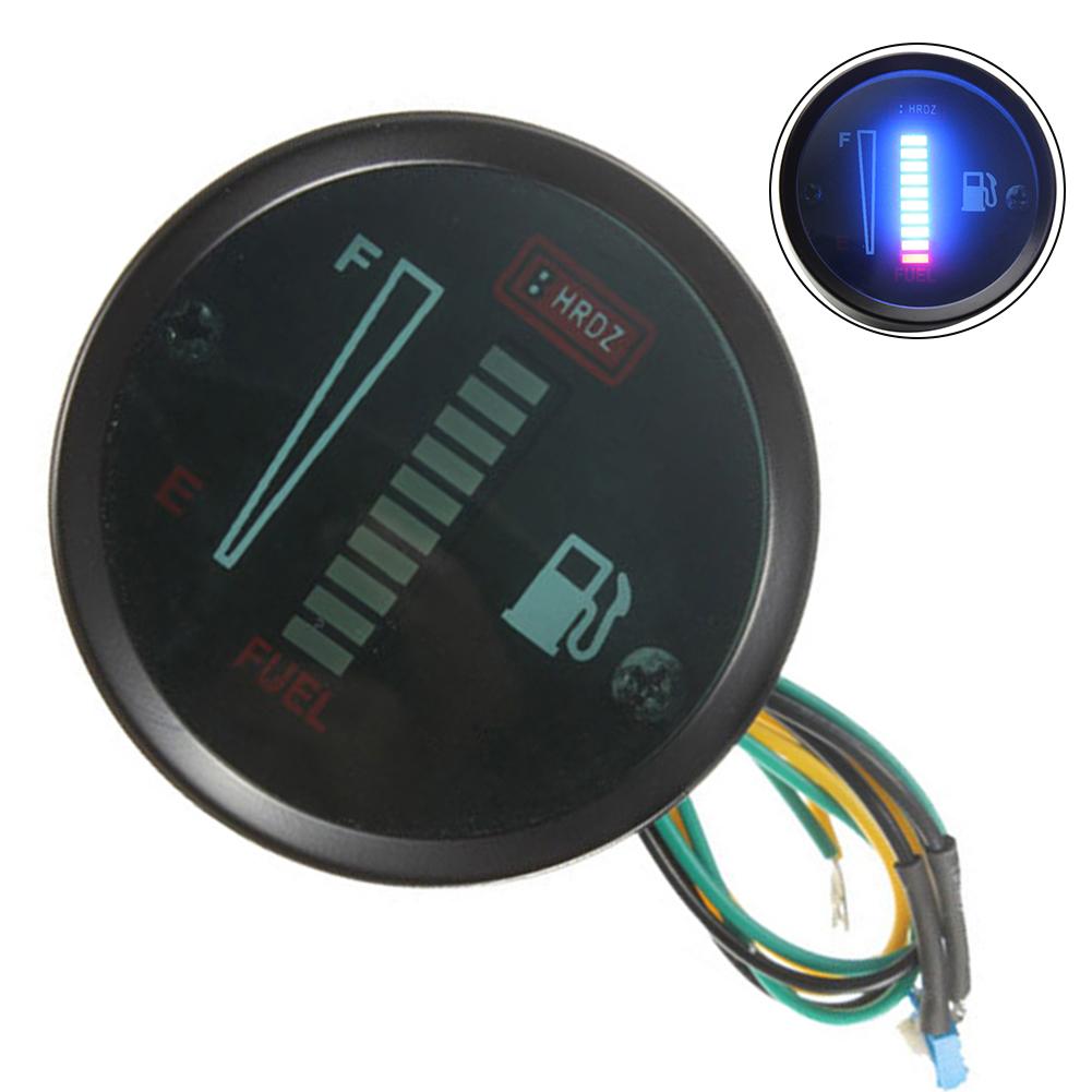 LED Fuel Level Display 12V Fuel Level Indicator Fuel Level Indicator Wear-resistant Material Color-coded Display