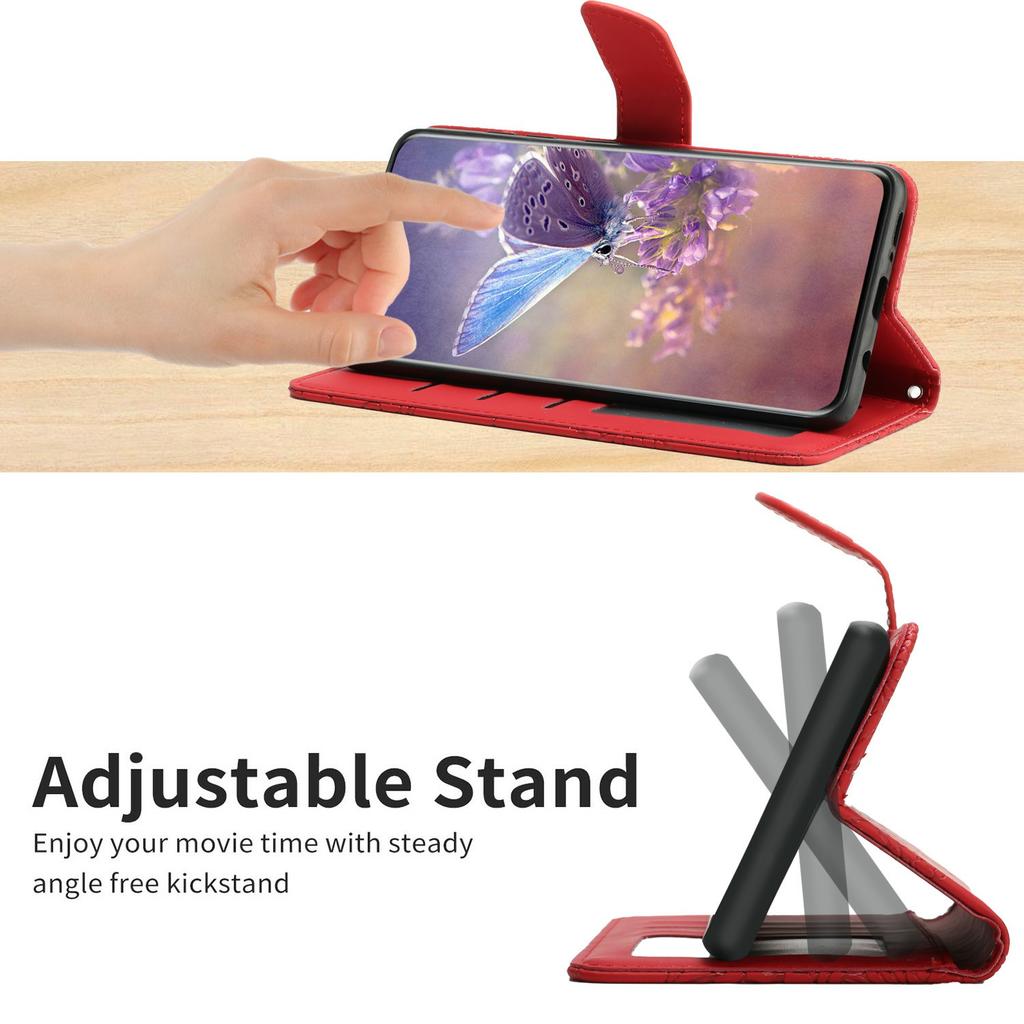 Für Motorola Moto G 5G (2025) Hülle Schmetterling Blumenprägung Leder Handyhülle mit Schultergurt