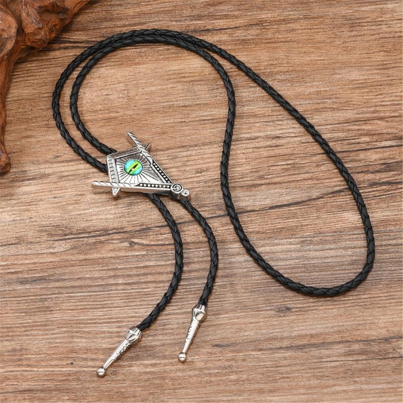 Adjustable Western Bolo Tie For Men RustProof Zinc Alloy Necktie With Quick Clasp Design for Formal Rodeos Game Decors