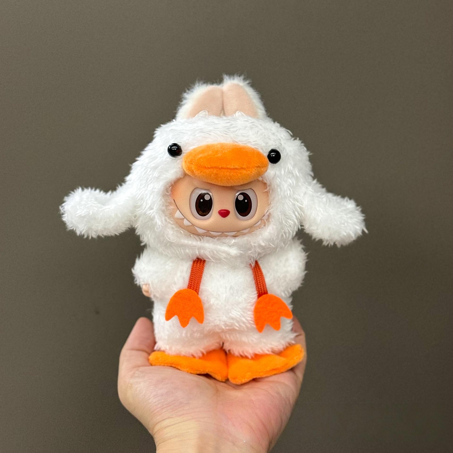 

Non-Toxic For Labubu Plush Duck The Monsters Forest Fairy Tale Series Clothes Cute Original Custom Hook Weaving Clothes Doll Accessories