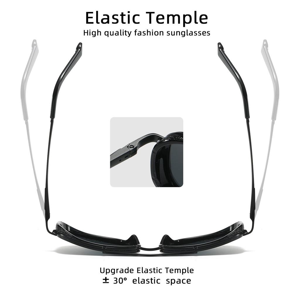 Retro Double Bridges Sunglasses Punk Sunglasses Men's Square Uv400 Twin-beam Aviator Sunglasses Square Sun Glasses Men Shades