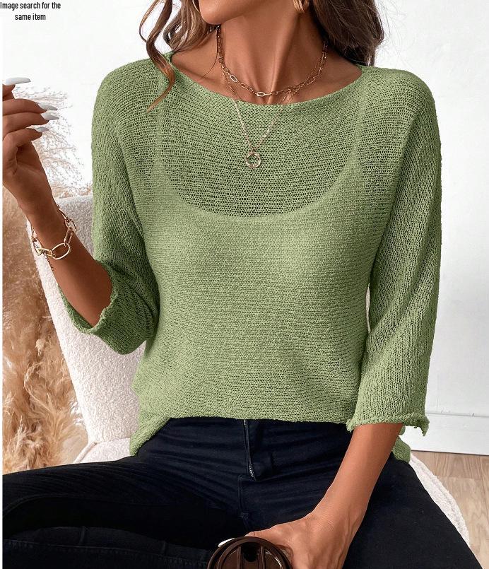 Gestrickte Ein-Schulter-Überwurfjacke für Damen - Frühjahrs-/Sommerkollektion