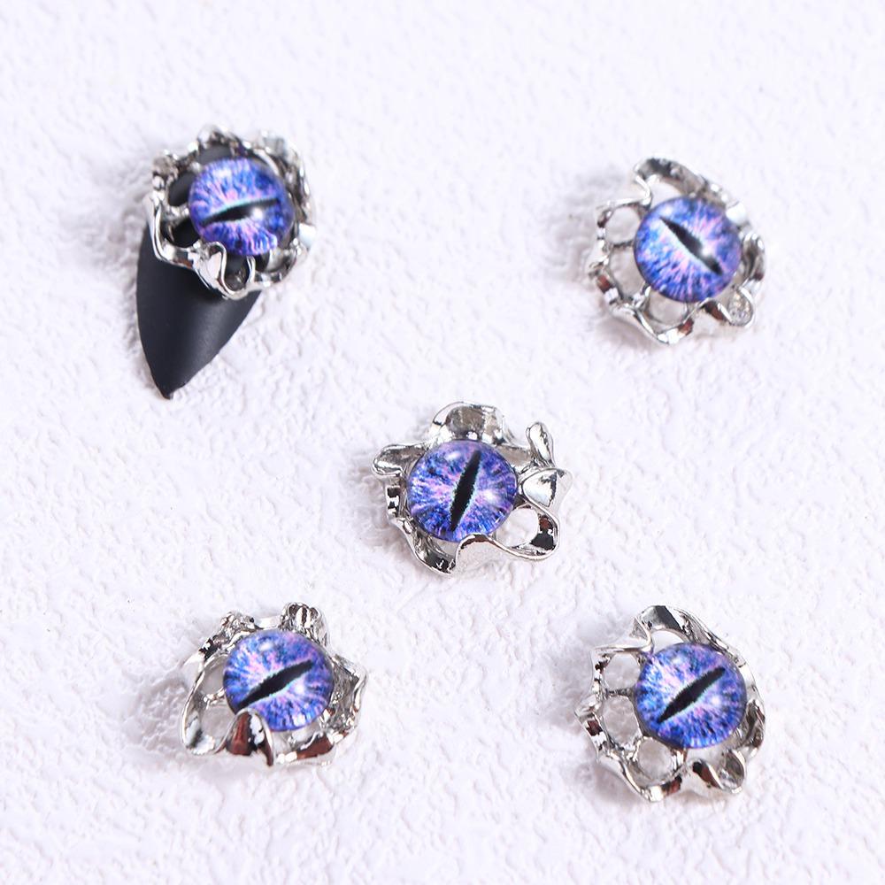 5Pcs/set Nail Supplies Halloween Demon Nail Decorations Manicure Ornaments Halloween Demon Nail Accessories