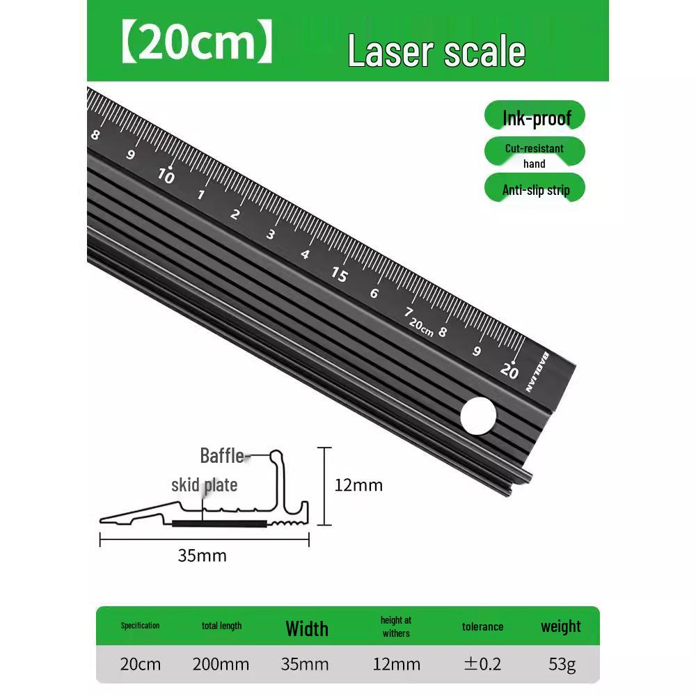 

Industrial Grade High-Precision Anti-Cut Aluminum Alloy Ruler