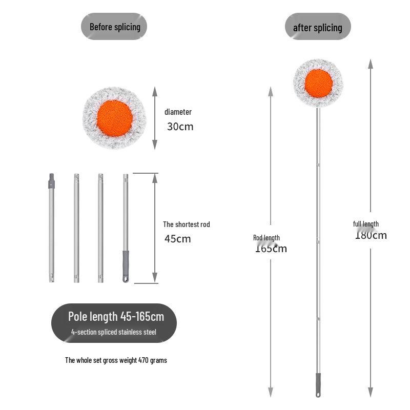 Golden Rabbit Sunflower Chenille Mop for Car, Wall, or Ceiling Cleaning