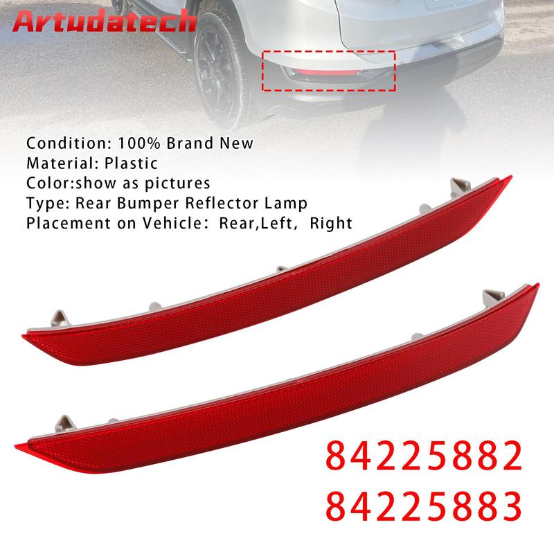 Artudatech Red Rear Left+Right Bumper Reflector Lamp For GMC Terrain 2018      2024 Car Accessories