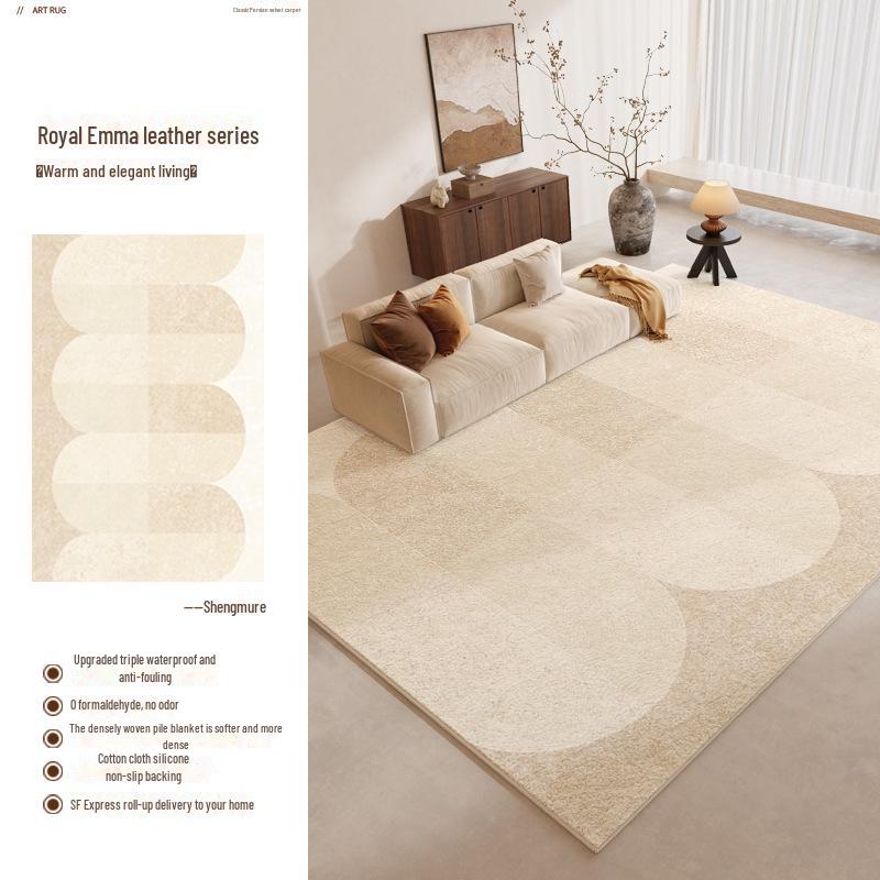 2025 Light Luxury High-End Cream Carpet for Living Room & Bedroom