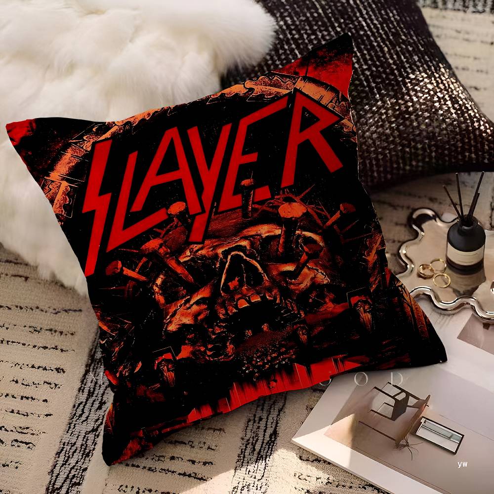 S-Slayer Rock Band Pillow Cover For Bedroom Room And Living Room Sofa Decorative Cushion Cover