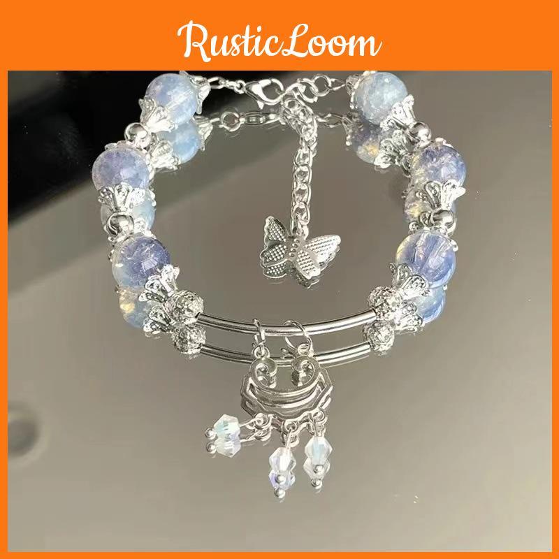 Beaded Butterfly Trendy Bracelet For Women Elegant Alloy Plated Fashion Summer 2024