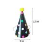 11Pcs/Set Children's Birthday Party Trumpet Birthday Hat Polka Dot Velvet Ball Anniversary Party Hat Decor Baby's Photo Prop