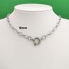 Segler Federverschluss Halskette Damen Herren Choker Edelstahl Geometrisches Glied Gedrehte Kette Rolo PVD Gold Silber