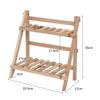 Étagère de Rangement sur Bureau en Bois à 2 Niveaux Pliable pour Bureau à Domicile Organisateur pour Collections