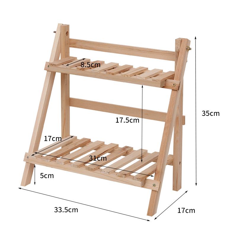 Étagère de Rangement sur Bureau en Bois à 2 Niveaux Pliable pour Bureau à Domicile Organisateur pour Collections