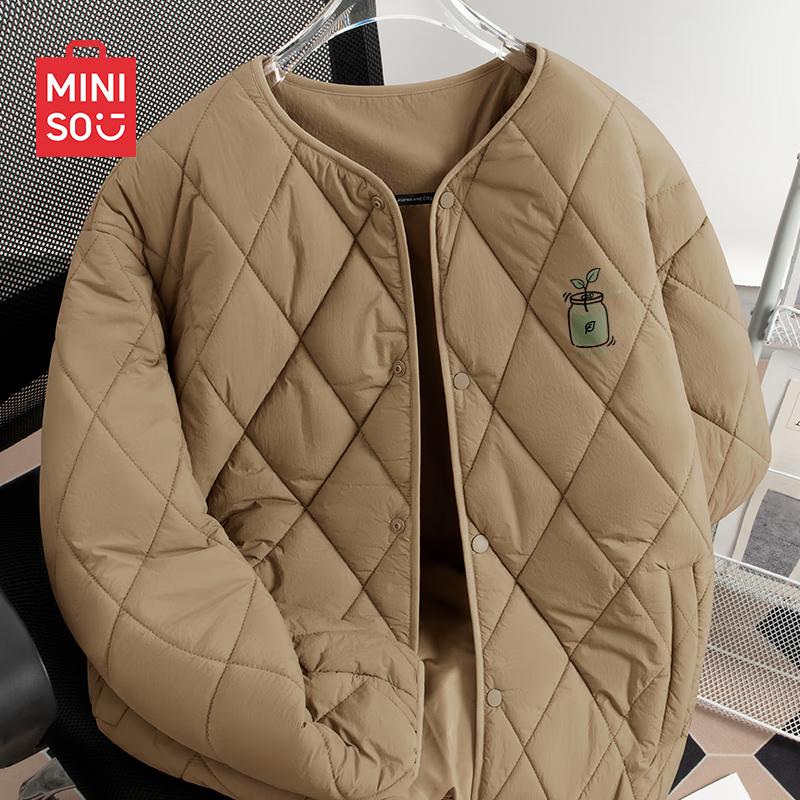 MINISO Men s Diamond Quilted Collarless Padded Jacket 4XL