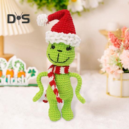 Christmas Crochet Kit Crochet Starter Kit with Step-by-Step Video Tutorials Santa Claus Nutcracker Green Elf Knitting Set for Beginners