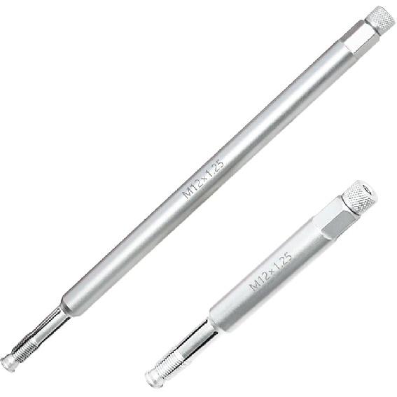 DPTOOL 14mm Back Tap Spark Plug Thread Repair Tool M14x1.25 Thread Chase Tap Kit 2 Pack Length 5.27″ and 10.3 M12