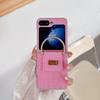 Hand Carry Ring Folding All-Inclusive Protective Cover for Samsung Z Flip7/6 Z Flip3/4/5 Crocodile Pattern PU Leather Phone Case