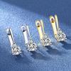 Elegant European Style White Diamond Zirconia Wedding Earrings