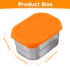 6/3Pcs Stainless Steel Snack Box with Silicone Lid 8oz Fruit Salad Food Container Stackable LeakProof Bento Box Food Storage Box