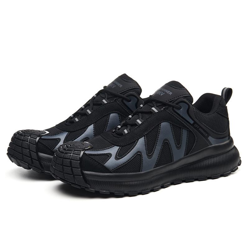 Men's Stylish Anti-Smash Work Shoes: Breathable, Wear-Resistant, Anti-Puncture, Lightweight, Four Seasons Protection