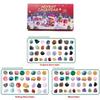 Unique Christmas Crystal Gemstone Blind Box Colorful Interesting Natural Healing Stone 24 Grid Crystal Advent Calendar