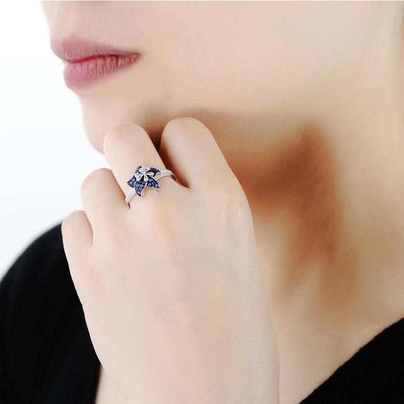 Fashion Trendy Jewelry S925 Rings For Women Cubic Zirconia Charms Bridal Wedding Engagement White Gold Color Ring