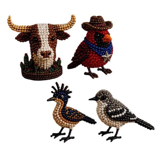 DIY 3D Animal Beaded Kit Handmade Beading Embroidery Craft Making A