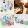 Dog Cat Interactive Chewing Rope Toy With Durable Cotton For Dental Cleaning And Engagement