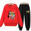Fashion Anime Hoodie Sailor Moon Print Kids Girl Pink 3-12 Years Sweatshirt+Trousers Sports Pullover Coat Leisure Autumn Set