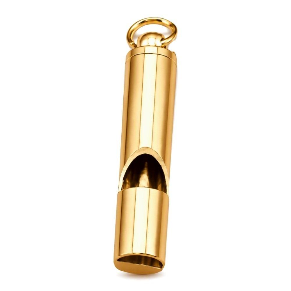 3pcs Brass Material Survival Whistle 125dB+ Loudness Emergency Whistle Sport Events