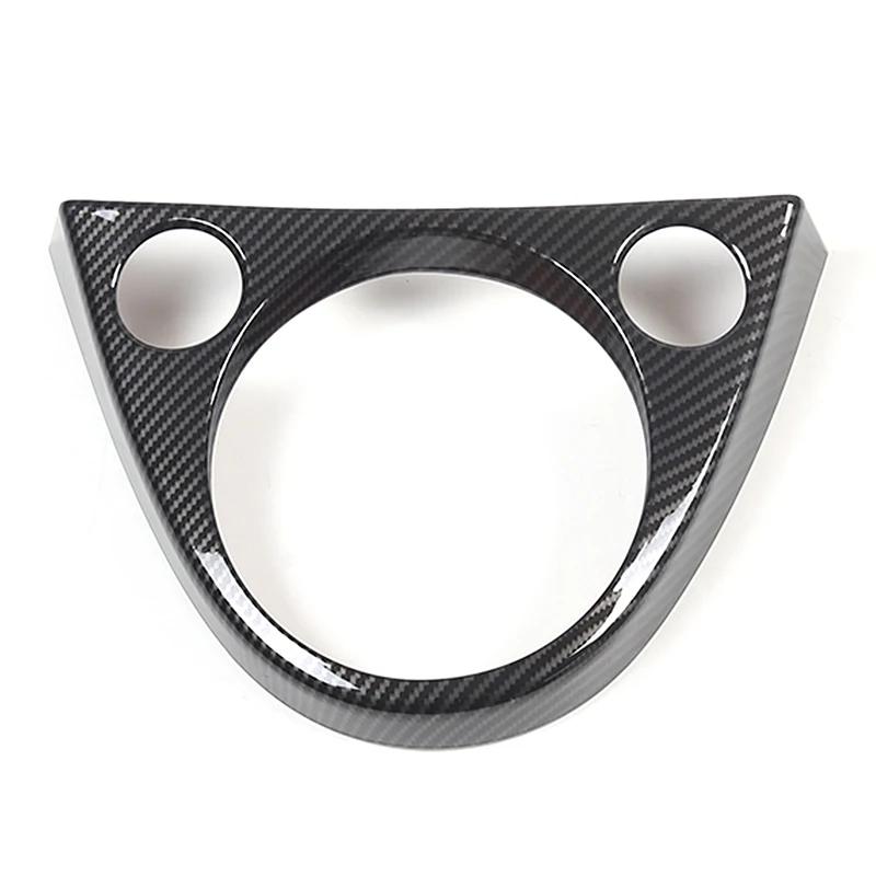 

For Fiat 500 2011-2026 ABS Carbon Fiber Car Central Control Gear Shift Panel Display Frame Decorative Stickers Car Accessories