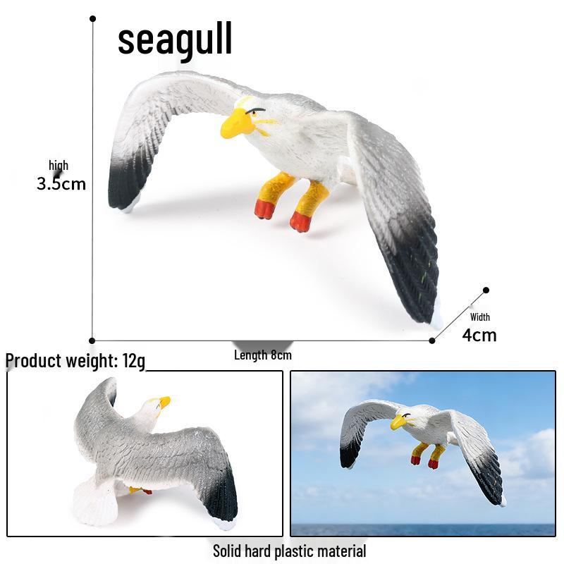 Children's Animal Simulation Toy Set: Eagle, Falcon, Secretary Bird, Owl Figurines