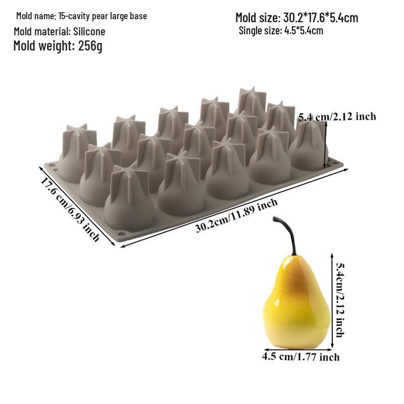 

3D Груша Французский Муссовый Торт Силиконовая Форма для DIY Десертов