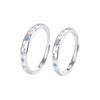Tichia Star & Moon S925 Sterling Silver Adjustable Unisex Couple Rings - Original Niche Design