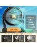 Portable Battery Powered Fan With LED Lantern 4-Speed Adjustable Camping Fan For Outdoor Tents Construction Sites