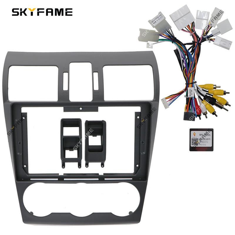 SKYFAME Car Frame Fascia Adapter Canbus Box Decoder Android Radio Dash Fitting Panel Kit For Subaru Forester XV WRX Levorg