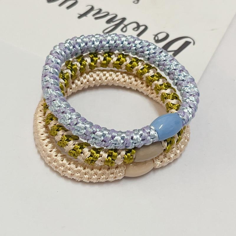 3 Stück/Set Damen Mode Golddraht Haargummis Elastische Spiralhaargummis Für Mädchen Haarspangen Scrunchie-Accessoires Knekkies