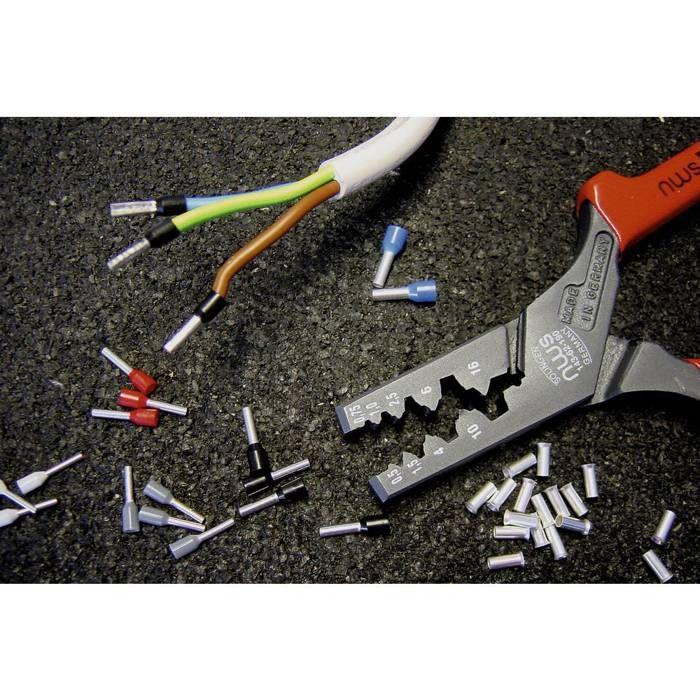 NWS 143-62-190 Crimping Pliers for Cable Ferrules 0.5 To 16 Mm²