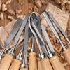Set de 12 dalte pentru sculptură în lemn, Set de unelte pentru prelucrarea lemnului cu husă, Kit complet de cuțite și dălți pentru proiecte de sculptură Construcție An