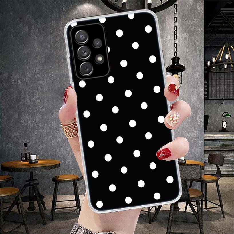 Polka Dots Art Phone Case For Samsung Galaxy A12 A22 A32 A52 A72 A02S A51 A50S A71 A70 A31 A20S Note 20 Ultra S10 A10S Galaxy A1