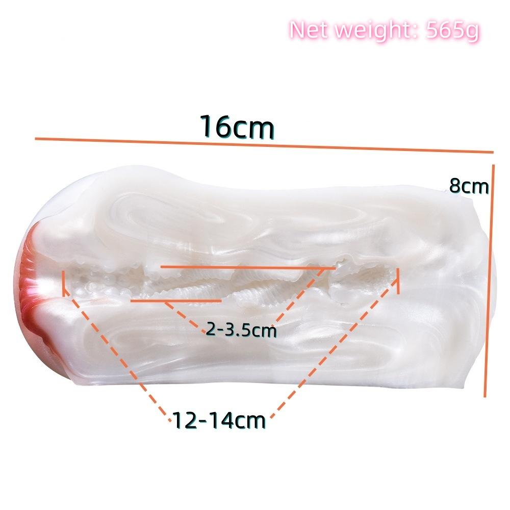 Masturbators for Men Sex Dolls White Fluffy Single Channel Manual 550g 12-15cm Alien Jet Cup Adult Sex Products Penis Exercise