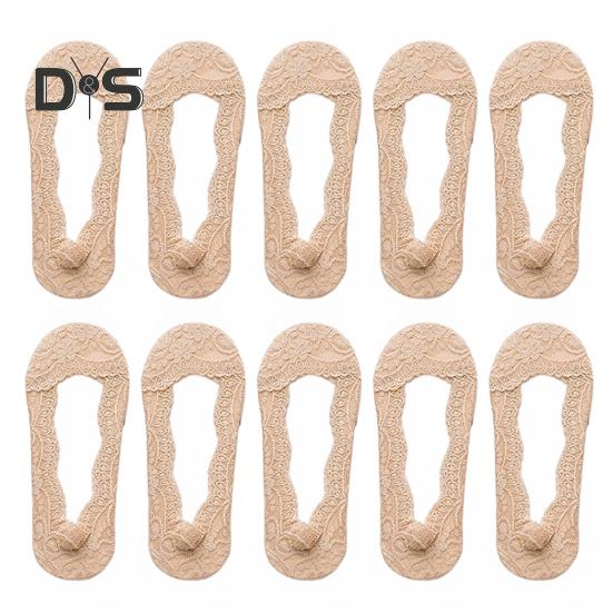 

5 пар женских кружевных носков с низким вырезом, желтовато-желтые невидимые носки-лодочки на высоком каблуке, однотонные, высокая эластичность, противоскользящие, впитывающие пот, противоусадочные, летние бежевый