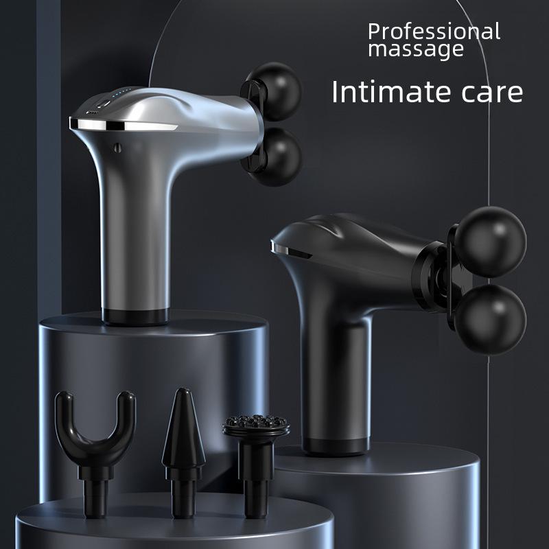 Dual-Head USB Rechargeable Muscle Massage Gun