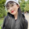 [Flex] Square Wide Clear Sunglasses (Frame, Lens: Clear) Brand Women's Men's Popular Stylish Fashion Glasses UV Protection