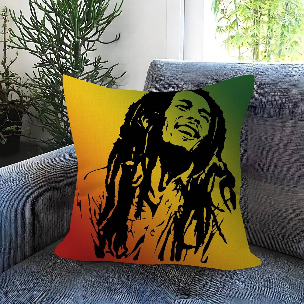 Classic Bobs Marley & T-The Wailers Pillow Cover Sofa Cushion Cover Home Room Decoration Children Gift